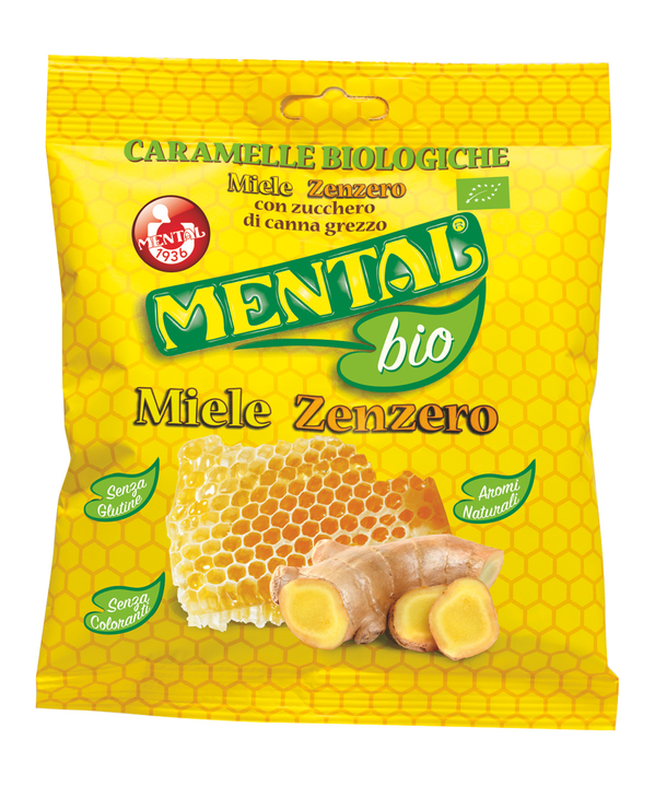 Caramelle biologiche Miele e Zenzero 90g